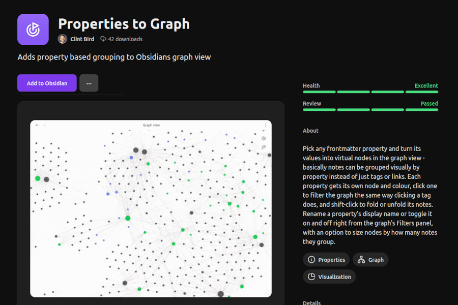 Properties To Graph - An Obsidian Plugin